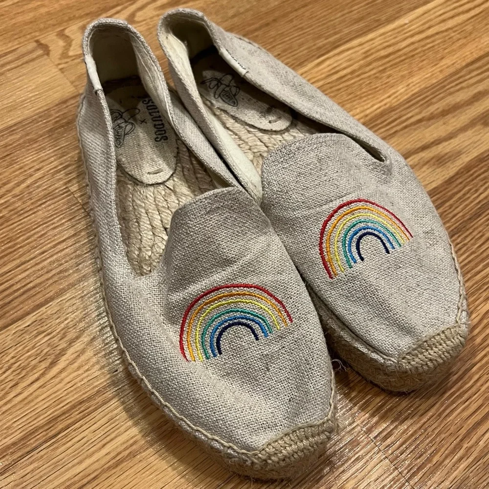 Rainbow‎ Soludos espadrilles 1” platforms sz 7.5